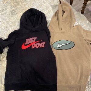 Nike Kids' Black and Tan Hoodies Set